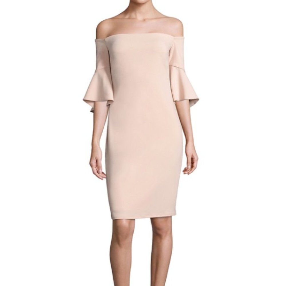 NWT LAUNDRY BY SHELLI SEGAL Blush Cocktail Dress - Picture 2 of 7